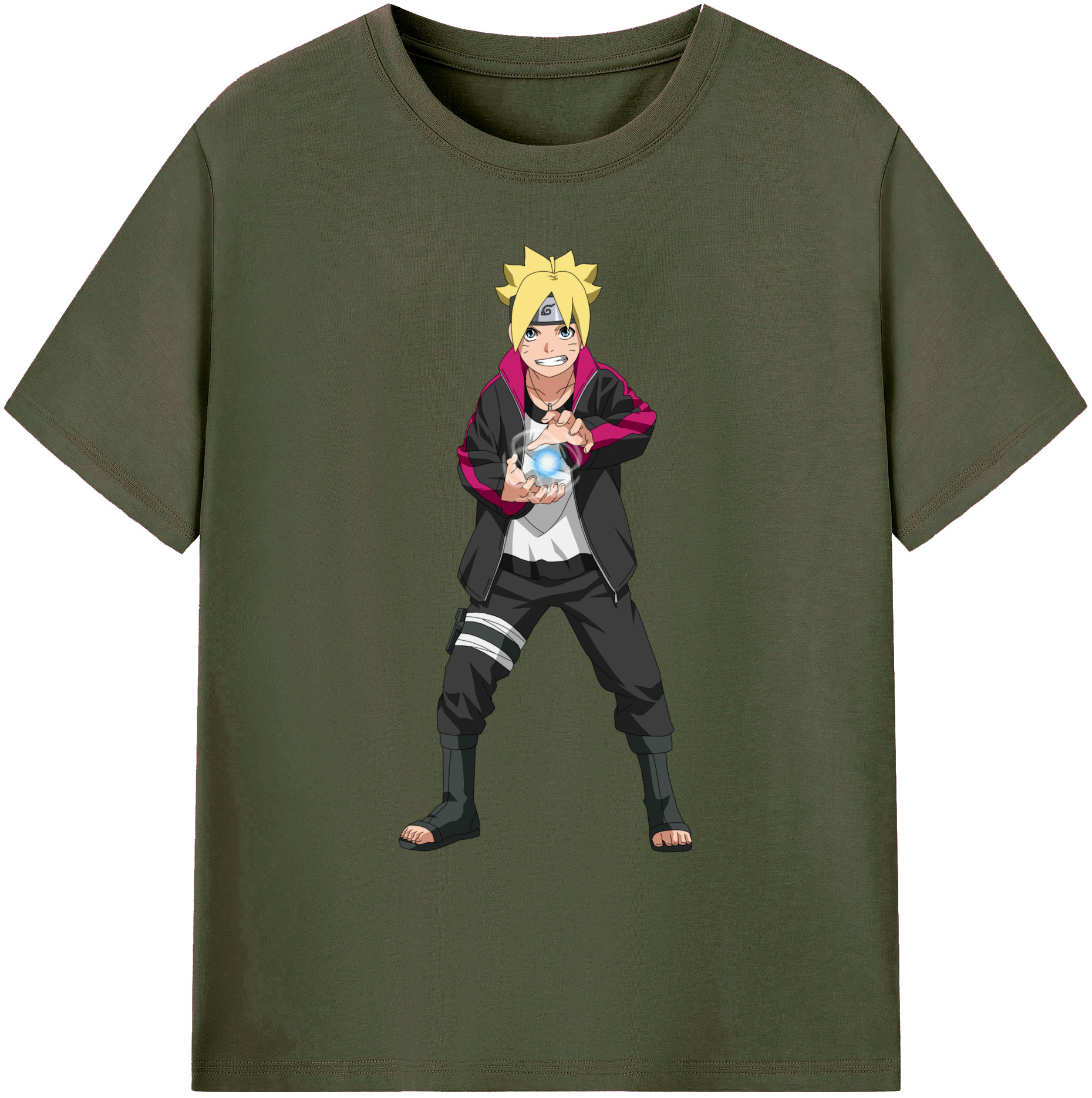 （画像用） NARUTO -ナルト- うずまき ボルト Uzumaki Boruto 綿100％ メンズ半袖Tシャツ｜肌触りやわらか＆通気性